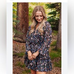 Buddy Love Floral Long Sleeve Mini Dress